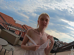 Miss Pussycat and her friend are having fun outdoors, exploring each other’s pussies.