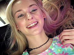 Skinny blonde Chanel Shortcake rides cock with passion