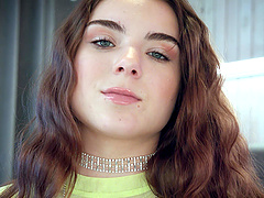 Brunette Megan Marx seduces her stepbrother to fuck her in panties.