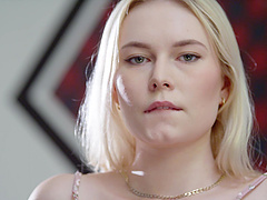 A couple enjoys passionate sex, with the blonde beauty Mimi Cica moaning in pleasure.