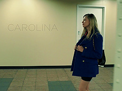 The couple fucks with a big black cock, ending with a creampie.