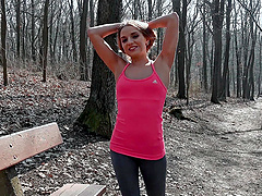 Cute teen Vlada with long hair gets fucked hard by her boyfriend