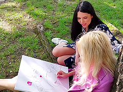 Blonde beauty Novella Night rides cock in cowgirl style hard.