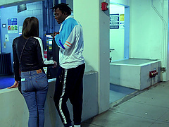 Brunette Kyler Quinn gets her pussy railed by bbc in jeans.