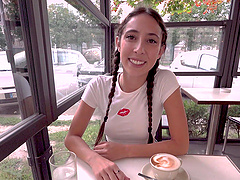 Skinny brunette Eva Generosi gets fucked by Romeo Mancini