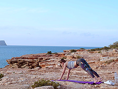 Alberto Blanco and stunning Sybil a in a steamy poolside bikini scene