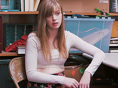 Blonde Dolly Leigh rides cock in reverse cowgirl in the office