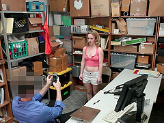 Two secretaries and a boss in an office threesome