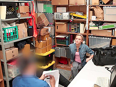 Wrex Oliver fucks skinny teen Emma Hix in office