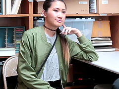 Skinny asian Jade Noir gets fucked hard by her boss Wrex Oliver