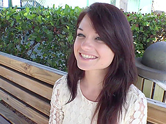 Brunette Kaisey & dark-skinned Juan in a wild ride: Blowjobs galore, doggy and missionary action