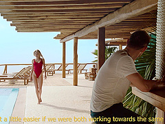 Dirty duo Erik & Olivia indulge in a raunchy anal romp by the pool