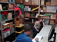 Brunettes Zoey & Charity tease Arthur in the office