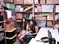 Skinny Brunette Victoria Vargas delivers a wild FFM threesome in the office