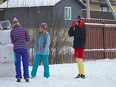 Naughty Russians get wild in the pool