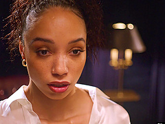 Skinny Dante and Ebony Alexis in steamy lingerie action