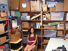 Brunette babe Jade Amber indulges in a steamy oral session with Tommy Gunn in the office