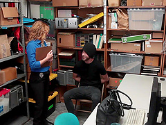Carnal Krissy & naughty Dylan in a steamy CFNM office romp