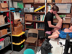 Carnal Krissy & naughty Dylan in a steamy CFNM office romp