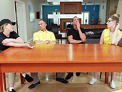 Zoey & Marcus: Tattooed hottie gets her shaven pussy devoured by Niki