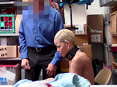 Aroused by Tommy's thick dick, Arie gives a sloppy BJ in the office