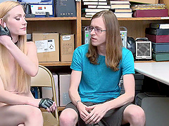 Blondie gets her suck on with studs Conor & Mike in a naughty threesome