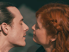 Redheaded Nina Sever and hunky James Aphelia indulge in a wild outdoor romp