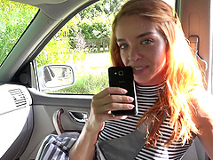 Redheaded vixen Averi Brooks sucks Dick Chibbles' cock in a steamy POV scene