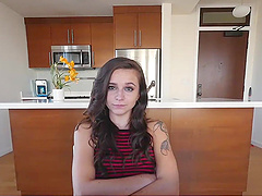 Tony slides deep into Kharlie's throat in a steamy POV scene