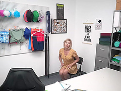 Amber's massive fakes entice Marcus for a steamy office rendezvous