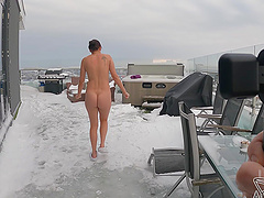 Teeny Rosie gives wild BJ at pool party, all caught in POV