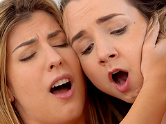 Blondes Shona & Mona indulge in a steamy lesbo tryst