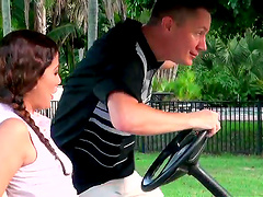 Golf Field Is A Great Place For A Slut