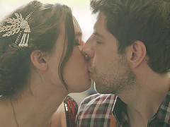 Brunette babe Ellie Eastleigh indulges in a steamy session with Marcus Quillan