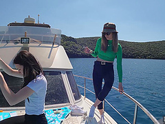 Teenage hotties Matty and Mila explore their lust on a luxurious yacht