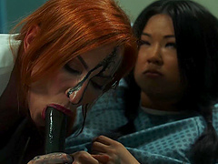 Asian nurses indulge in a steamy toy-filled fetish session