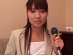 Japaneze babe Misato seduces a lucky couple in an explosive MMF threesome