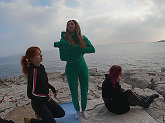 Teen lesbians explore nature's playground in a steamy amateur encounter