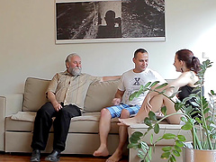 Ravishing Russian Ilona pleases aged stud in steamy BJ session