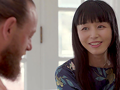 Asian Marica Hase gets pleasured by hung stud Brad Newman's massive dick
