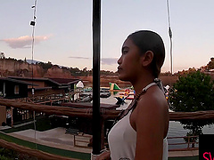 Thai babe's steamy POV BJ under sunny skies