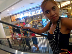 Asian amateur cutie gives wild POV throat massage