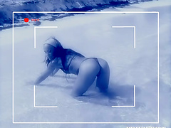 Brunette Vixen Andy brown Getting Her Ass Fucked at the Beach