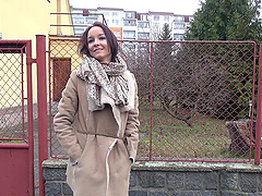 Brunette Francys in a steamy Brazilian road trip, sucking cock and riding hard