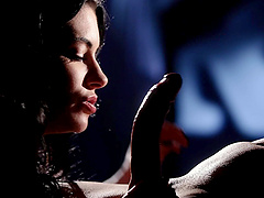 Curvy Anna DeVille in seductive lace indulges in a kinky rendezvous with Renato's colossal shaft