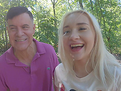 Blond bombshell Marilyn Sugar gets naughty with Matt Bird