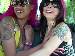 Ebony and ivory come together in a steamy ride