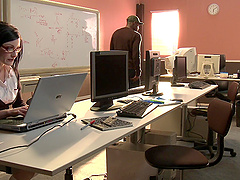 Rough and raw in the office," Veruca moans as Julius thrusts his massive black member