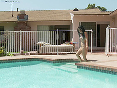 Tatted Temptresses: Jo & Brit Lustfully Lap Lesbians in a Punky Poolside Bash