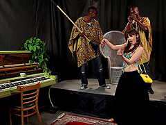 Dana DeArmond gets her tight ass stretched by Jon Jon and Julius Ceazher in a wild MMF threesome